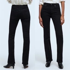 Madewell Kick Out Full-Length Flare Leg Jeans 32 Black Frost Wash